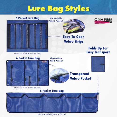 C&H Lures King Rig Bag with 50 Rig Bags Inside, Black