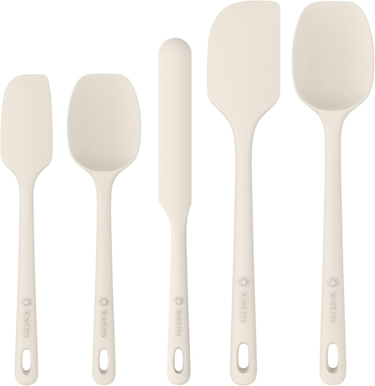 5-Piece Silicone Kitchen Spatula Set with Ergonomic Handles