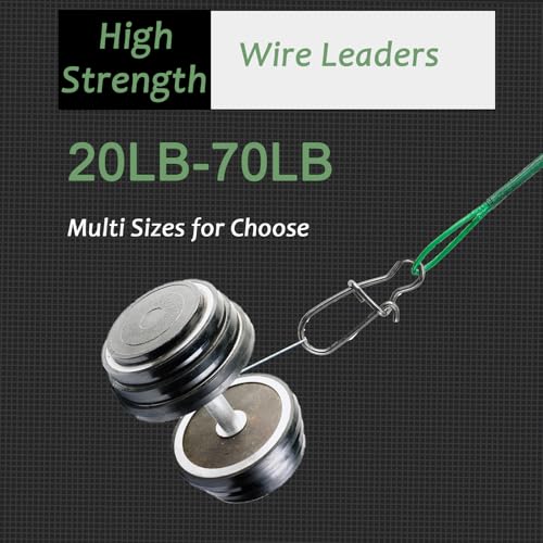 QISHUO Fishing Line Wire Leaders Lures High Strength Fishing Wire Leader Steel Rig Fishing Leaders Stainless Black Nickel - size: Size #2 (7.8in-30lb) 40pcs