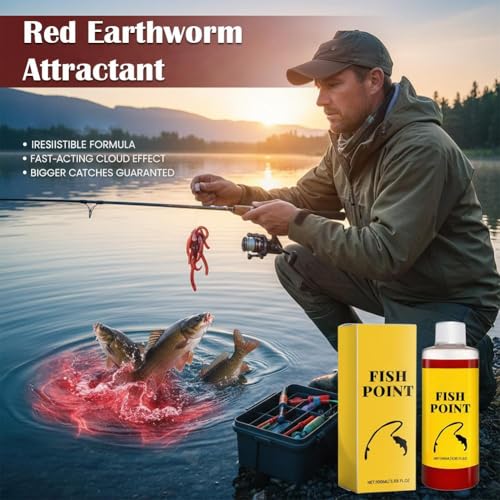 Concentrated Fish Attractant Liquid,Red Worm Liquid Spray,Powerful Fishing Bait Scent Attractant,Fast-Acting Red Worm Bait Additive for Freshwater Fishing,Enhances Scent & Improves Bite Response - color: Yellow