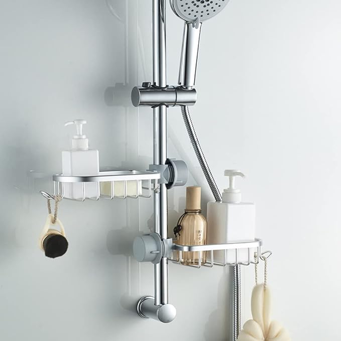 Kitchen Faucet Sponge Holder Sink Caddy Organizer Over Faucet Hanging Faucet Drain Rack for Sink Organizer (Silver-Normal)
