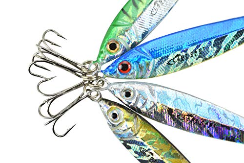 1.5oz-2.5oz Bullet Jig - 3 Pack - 4 Colors & 3 Weights to Choose from - color: Herring, size: 1.5oz