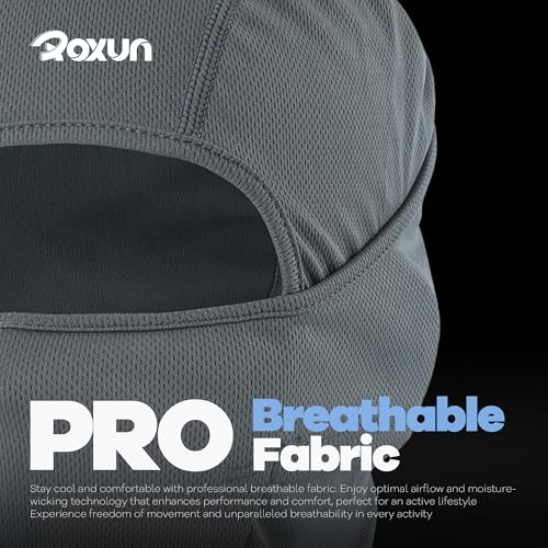 ROXUN Ski Mask Balaclava, Motorcycle Summer Cooling Breathable UV Protector - color: Ace - One White