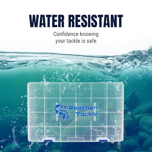 Reaction Tackle Basic Tackle Trays, Clear Plastic Utility Box Organizers with Removable Dividers for Lures, Hooks and Terminal Rigs, Fits Tackle Bags and Boxes - 3700 (2-Pack) - size: 3700 (2-Pack)