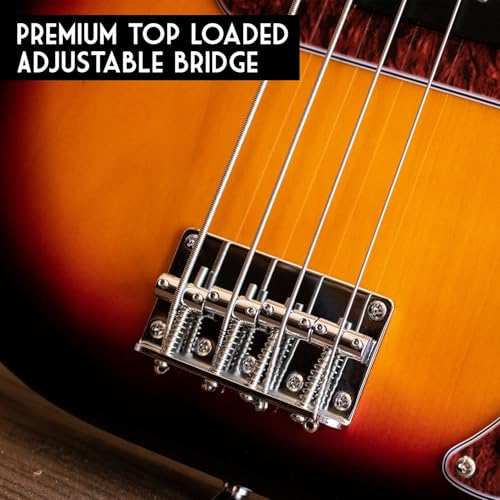 Sawtooth EP Series Electric Bass Guitar, Satin Black w/Black Pickguard - color: Satin Black, style: Right Hand