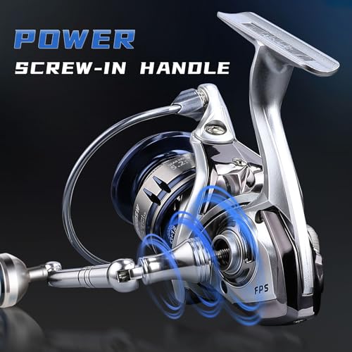 Saltwater Spinning Reel,13+1BB Ultra Smooth Saltwater Fishing Reels,Powerful Carbon Drag,CNC Aluminum Spool & Handle - color: silver&blue, size: 4000