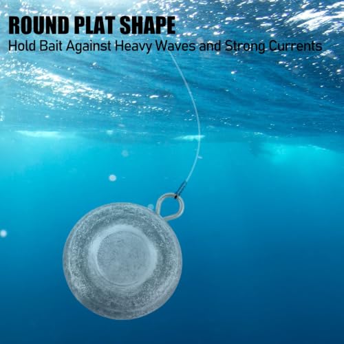 Dr.Fish Fishing Coin Sinkers Lead Fishing Weights Disc Weights No Roll Freshwater Saltwater River Bank Surf Fishing Catfishing - size: 16oz/3 Pack