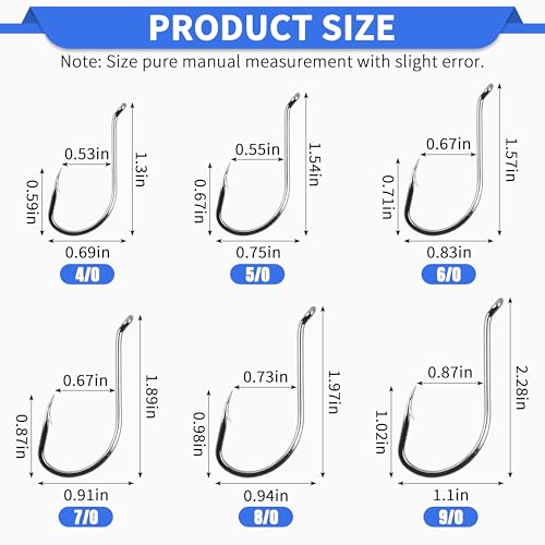 Octopus Fishing Hooks-120pcs Sport Circle Hooks Octopus Beak Offset Fishing Hooks Black High Carbon Steel Fishing Jig Hooks Barbed Fishhook for Saltwater Bass Trout Size8#-9/0 - size: 150pcs-2#