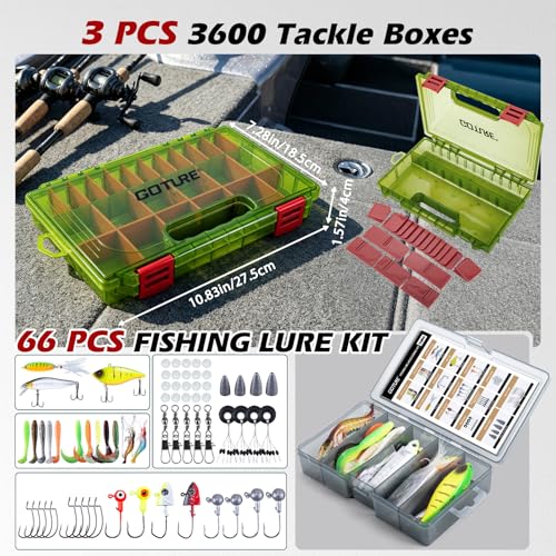 Goture Fishing Rod and Reel Combos,1.8M-2.7M Telescopic Fishing Pole Spinning Reel Line Lures Set with Carrier Bag,Telescopic Rod Kit for Starter Travel Saltwater Freshwater Gear Gift - color: E1:Fishing Full Kit with Tackle Bag, size: 6 ft/1.8 m