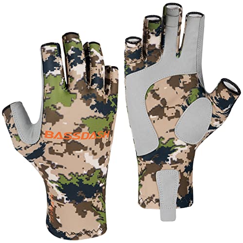 Bassdash ALTIMATE UPF 50+ Sun Protection Fingerless Fishing Gloves Men - color: ALTIMATE I - Highland, size: Medium