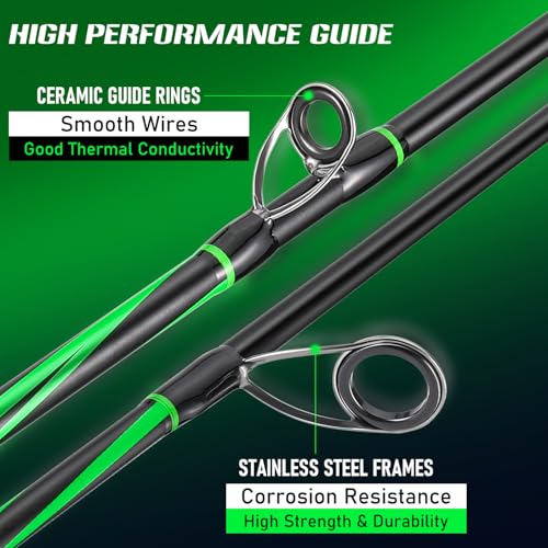 One Bass Fishing Rod, Lightweight Graphite Spinning & Casting Rod with Super Polymer Handle - color: Spinning Rod, size: 6'0"