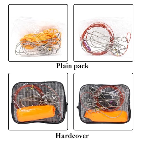 Holder Set Fishing Stringer Stainless Steel Stringer Clip Big Fish Wire Rope Cable Live Fish with Handle Easy Installation Holder Tool