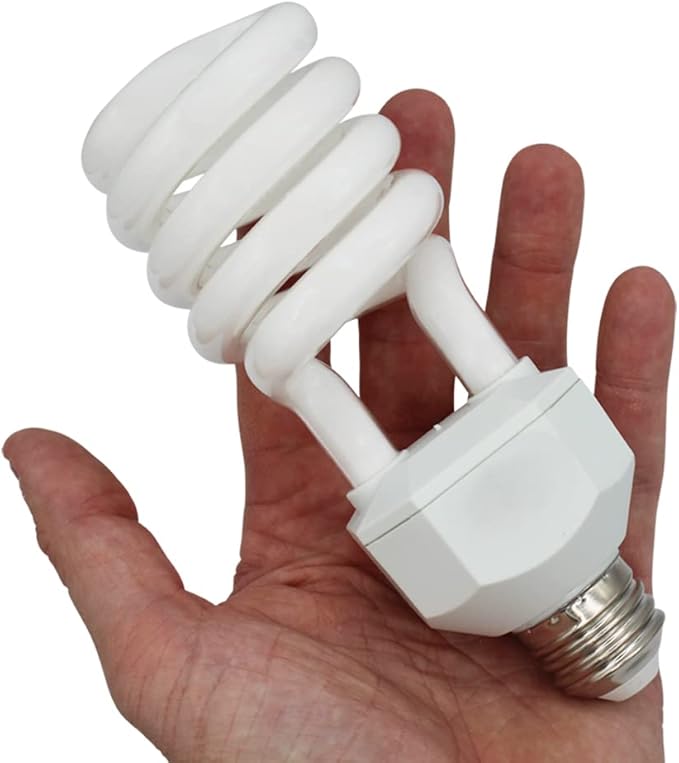 lumenivo 23 Watt UVB Reptile Light 5.0 23W Spiral Reptile Heat Terrarium Light Bulbs for Turtles, Gecko, Tortoise, Snake, Lizard, Chameleons, and Insects - 120V - 3 Pack