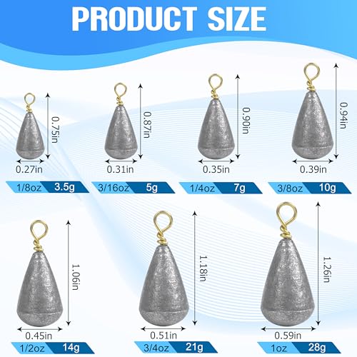 Fishing Weights Sinkers,15/30pcs Bass Casting Weights Bell Sinkers Fishing Weights Drop Shot Catfish Sinkers with Brass Swivel for Saltwater Freshwater - size: 1oz-15pcs