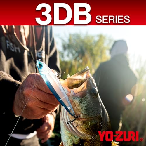 Yo-Zuri 3DB Jerkbait 110, Suspending, 4-3/8 Inch, 110mm, Natural Ayu - color: Ghost sexy shad, size: 4-3/8 Inch