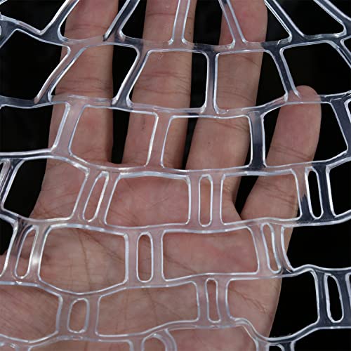 Fly Fishing Landing Net, Outdoor Fly Fishing Landing Net Clear Rubber Net Replacement Mesh Bag Fishing Net Replacement Accessory(Medium 100CM)