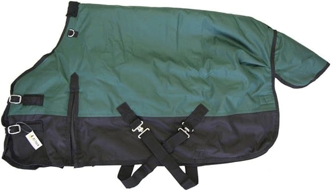 AJ Tack 1200D Waterproof Winter Pony Blanket - 300g Heavyweight Turnout with Fleece Collar, Shoulder Gussets & Tail Flap - Turquoise 56"