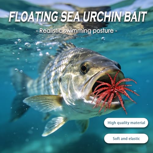 4Pcs Dice Bait, Floating TPR Swimbait with Reflective Stars,Tentacle Creature Lure, Sea Urchin Style Soft Plastic Baits, for Bass Fishing Drop Shot, Wacky Rig/Neko Rig and Finesse, Slow Sinking - color: Gold(L), size: 11cm/4.33inch