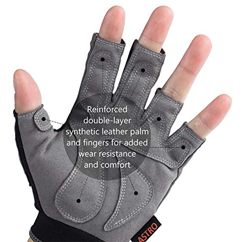 BASSDASH Astro Fishing Gloves Men’s Women’s Fingerless Gloves for Game Fishing Kayaking Paddling Sailing MTB - color: Black Spot Camo, size: X-Large