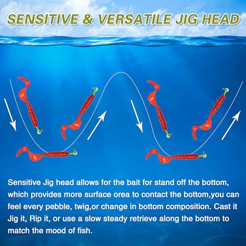 Fishing Jig Head Hooks - 25/50pcs Painted Round Ball Head Jigs with 3D Eyes Crappie Jig Hook for Bass Trout Walleye Fishing Jig Head Baits Assorted 1/32oz 1/16oz 1/8oz 1/4oz 3/8oz - style: 0.9g(1/32oz)-50pcs