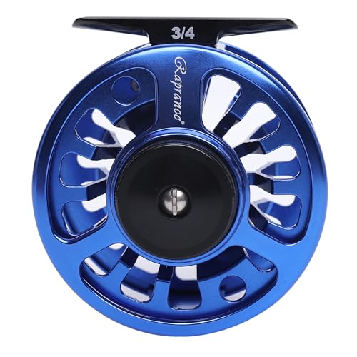 Raprance Fly Fishing Reel,CNC-Machined Aluminum Alloy Fly Reel Large Arbor Fly Reel, 3/4, 5/6, 7/8 wt Blue - size: 5/6wt