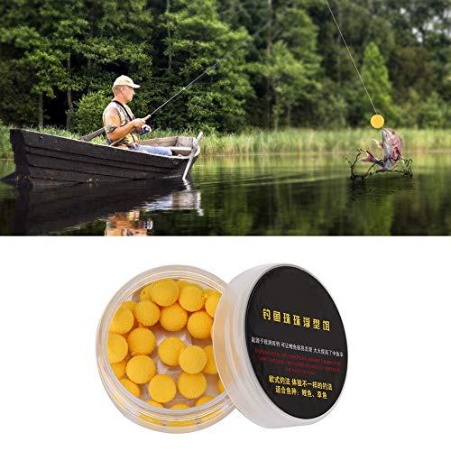 Yctze 30 Pack Carp Fishing Foam Up Soft Pellets Baits | 10/12mm Size | HighQuality Floating Lures for Effective Carp Catching (Yellow odorless 10MM)