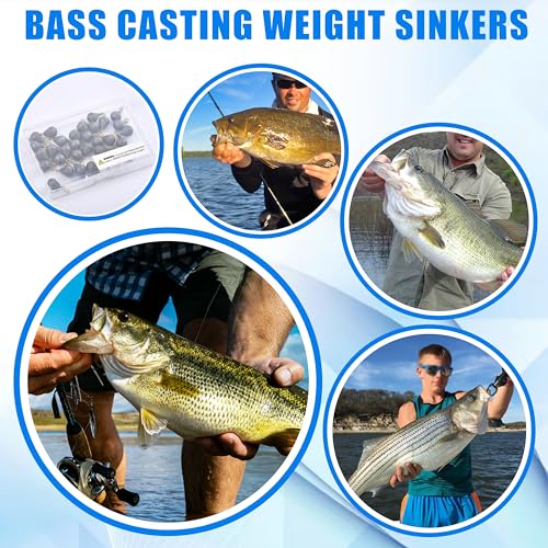 Fishing Weights Sinkers,15/30pcs Bass Casting Weights Bell Sinkers Fishing Weights Drop Shot Catfish Sinkers with Brass Swivel for Saltwater Freshwater - size: 1oz-15pcs