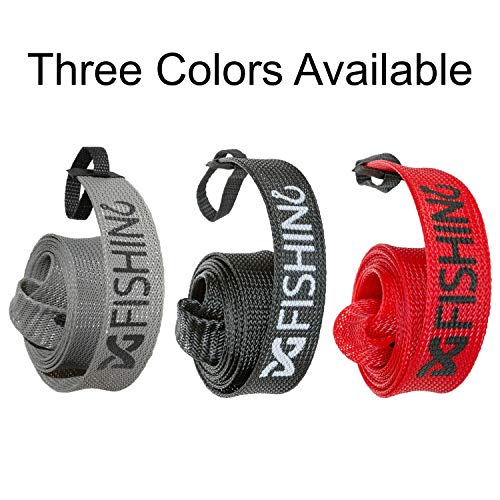 Fishing Rod Sleeve, 3 Pack, 7ft Spinning Rod Protector/Rod Sock/Rod Cover - color: Red