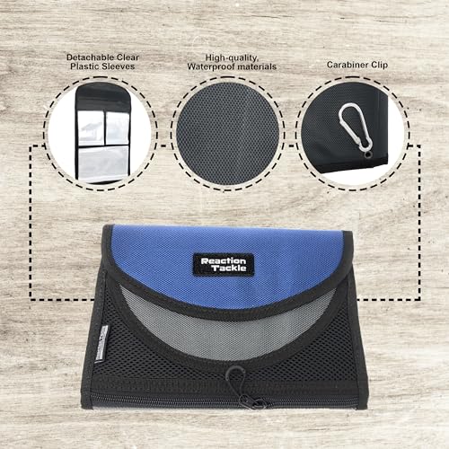 Reaction Tackle Fishing Tackle Organizer Case, Soft Bait Binder for Soft Plastics and Terminal Tackle with Zippered Sleeves, Medium - size: Medium