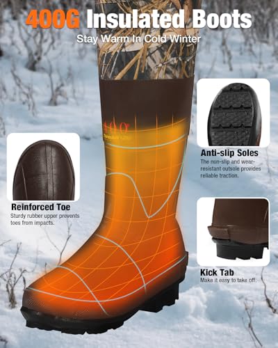 HISEA Women Waders Waterproof 400G Insulated Neoprene Chest Wader for Women - color: Next Camo, size: 7