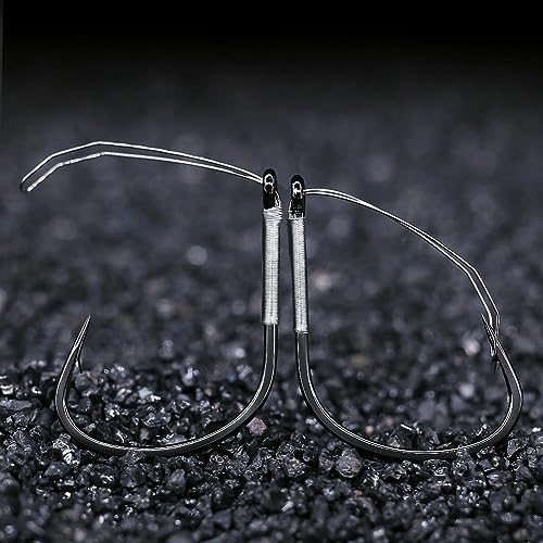 Weedless Wacky Rig Hooks Bass Fishing Hooks for Wacky Rigging Worm Lure - size: 3/0 25-Pack