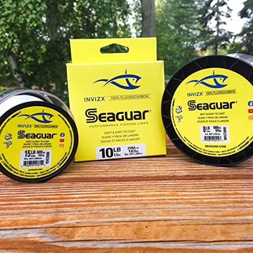 Seaguar InvizX Multi-Species Fishing Line for Casting, Live Bait, Freshwater, 100% Fluorocarbon, Clear, Multiple Sizes - size: 4lbs/1000yds