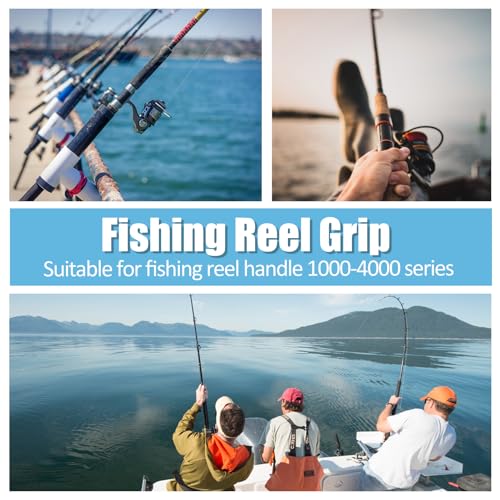 2PCS Fishing Handles Spinning Reel Knob Replacement, Rubber Handle Reel Handle Grips Fishing Reel Replacement for Fishing Reel - size: 1000-4000