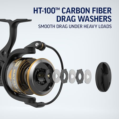 Penn Battle IV Spinning Reel and Fishing Rod Combo - size: 6000 Size Reel - 9' - Medium Heavy - 2pc, style: Battle IV