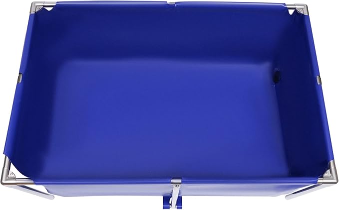 Canvas Fish Pond, Canvas Water Tank with Stainless Steel Tubes, Foldable Water Storage Pond with Drain Valve, Temporary Holding Viewing Canvas Fish Pond