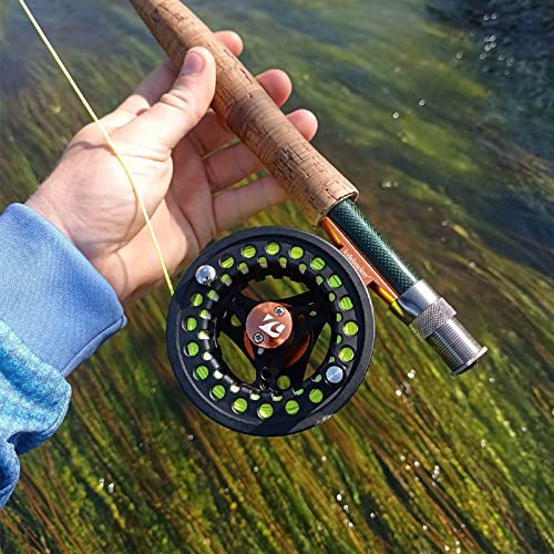 Kylebooker Large Arbor Fly Fishing Reel 3/4wt 5/6wt 7/8wt - color: Black, size: 5/6wt