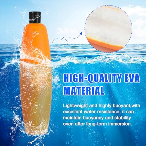 SILANON Peg Floats Fishing Bobbers,Foam Cigar Fishing Floats Bobbers Catfish Floats Slip Fishing Cork Bobbers with Pipe Plug for Catfish Santee Rig Freshwater Saltwater Fishing - size: 2.5 inch, style: Orange-30pcs