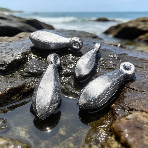 Fishing Weights Sinkers Bank Sinkers Bullet Weights for Surf Fishing Pier Bank Fishing Saltwater Fishing Gear 1oz to 8oz - size: 2 Ounce-8pcs