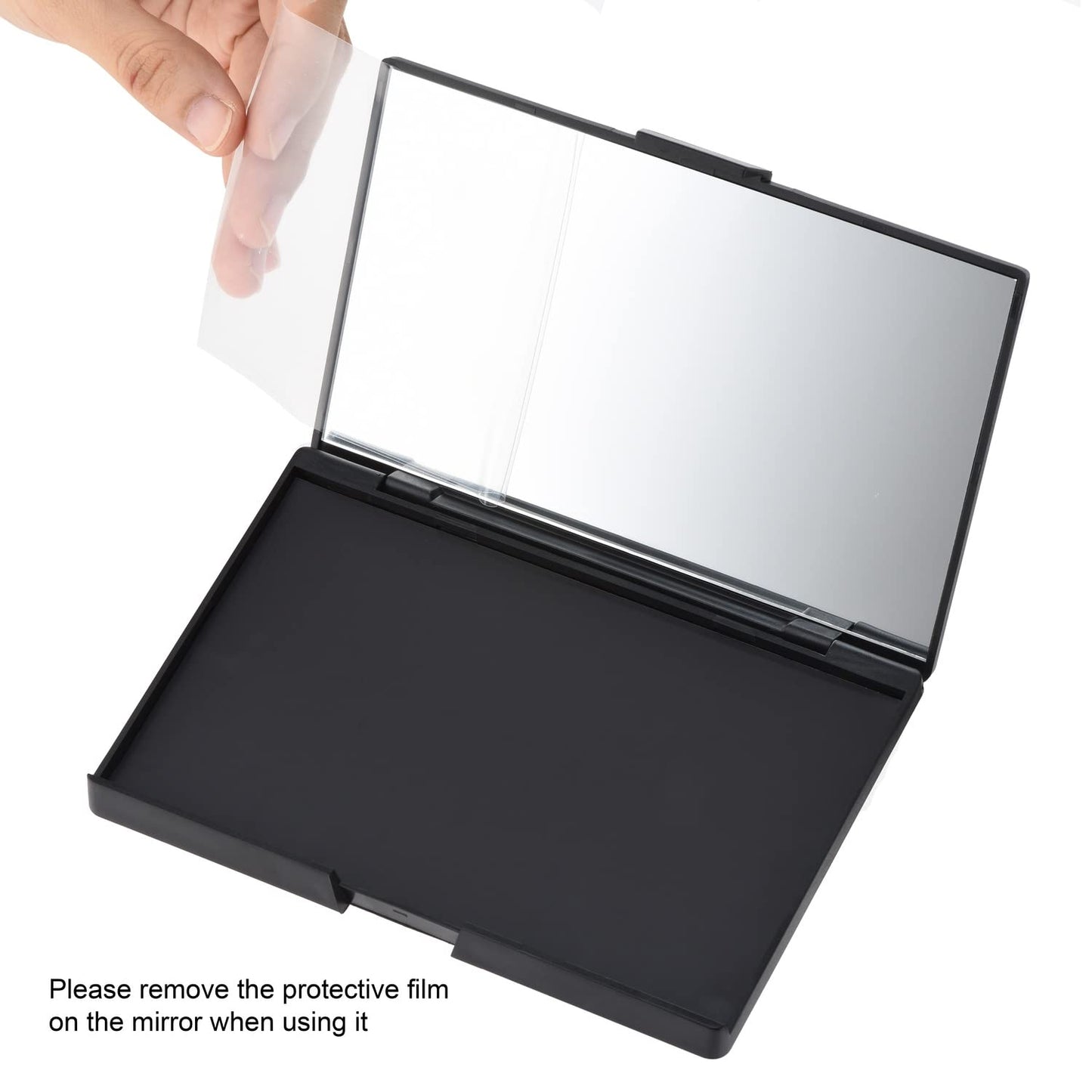 Empty Magnetic Plastic Eyeshadow Makeup Palette with 15Pcs Adhesive Empty Palette Metal Stickers for Eyeshadow Lipstick Blush Powder