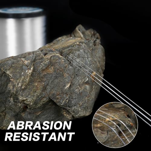 UANTA Monofilament Fishing Line, Superior Abrasion Resistance Mono Line, Ultimate Saltwater Fishing Line Leader Materials, 2025 New Fishing Line Unique Camo Design - color: CLEAR, size: 65LB(300YDS)
