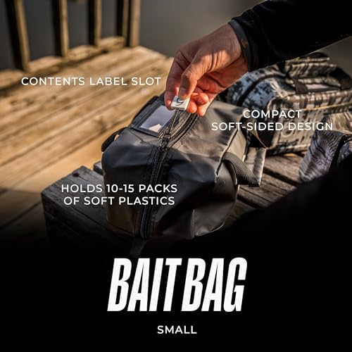 6th Sense Fishing Small Bait Bag – Durable Soft-Sided Storage for Soft Plastics (Willis Camo - Brown) - color: Willis Camo - Brown