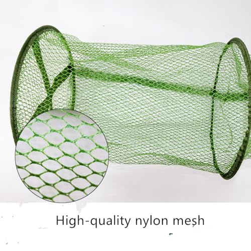 TOASIS Fishing Keep Net Collapsible Fish Keeping Nets Circular-Nylon Mesh Fishing Keepnet Diameter 11.8 Inch Length 4.92 Ft Carp Mesh Keepnets