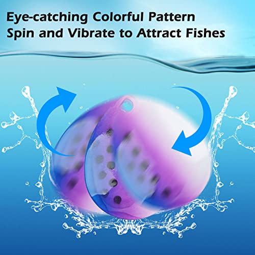35pcs Fishing Spinner Blades Colorful Colorado Blades Kit Lure Making Supplies Easy Spin Fishing Spoons for DIY Inline Spinner Spinnerbaits Walleye Rig Freshwater Saltwater - color: Blue & Yellow