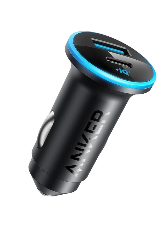 USB C Car Charger Adapter, Anker 52.5W Cigarette Lighter USB Charger, 323 Anker Car Charger with 30W PowerIQ 3.0 Fast Charging for iPhone 15/15 Plus/15 Pro/15 Pro Max, Galaxy S23/22, Pixel