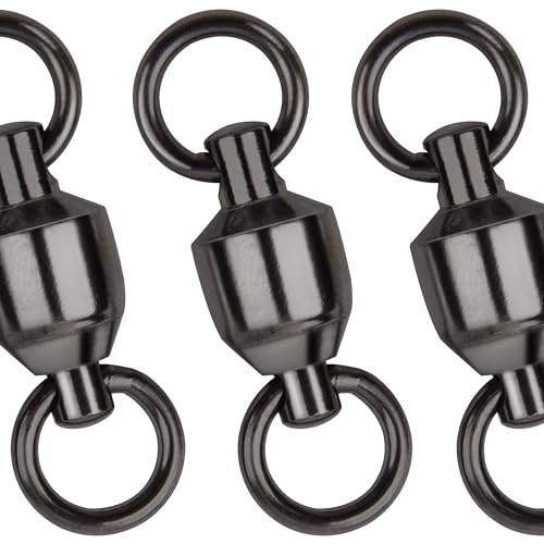 Ball Bearing Swivels Fishing Barrel Swivel, 20pcs Swivels Fishing Tackle High Strength Fishing Swivels Stainless Steel Solid Welded Ring Fishing Leader Lures Connectors for Salwater Freshwate Fishing - size: 2#_65lb_20pcs