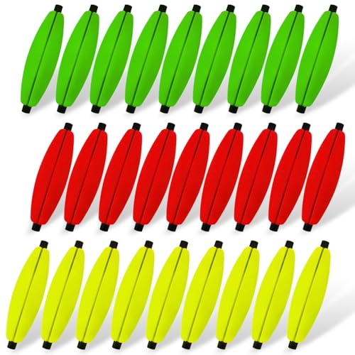 Narcissus Fishing Slotted Peg Float – Slip Bobbers for Fishing, Catfishing Tackle, Fishing Bobbers for Bass, Santee Rig, Easy Line Insertion, No Threading - color: 27pcs-2.5in