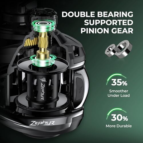KastKing Zephyr Dual-Tip Fishing Rod and Reel Combo,Spinning & Baitcaster Combo,Dual Tips Section for Different Powers,IM6 Graphite 2-Piece Rod with Extra Tip,Sensitive & Powerful,Freshwater Fishing - style: Cast: 7'0"- M& Mh- Dual-tip Rod - Left Handed(b