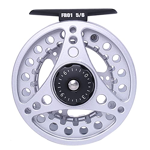 Kylebooker Large Arbor Fly Fishing Reel 3/4wt 5/6wt 7/8wt - color: Silver, size: 7/8wt