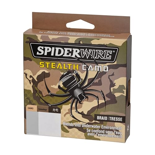 SpiderWire Stealth Braid Fishing Line - color: Camo, size: 125yd, style: 6lb Break Strength