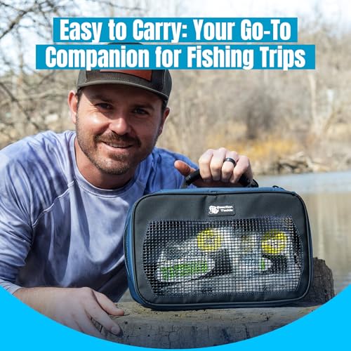Reaction Tackle Deluxe Bait Binder, Water Resistant Soft Bait Storage System for Soft Plastics and Rigs with Zippered Sleeves, Mesh Bag - size: Mesh Bag